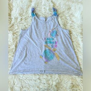 Justice flip sequin ocean tank top size 22 plus